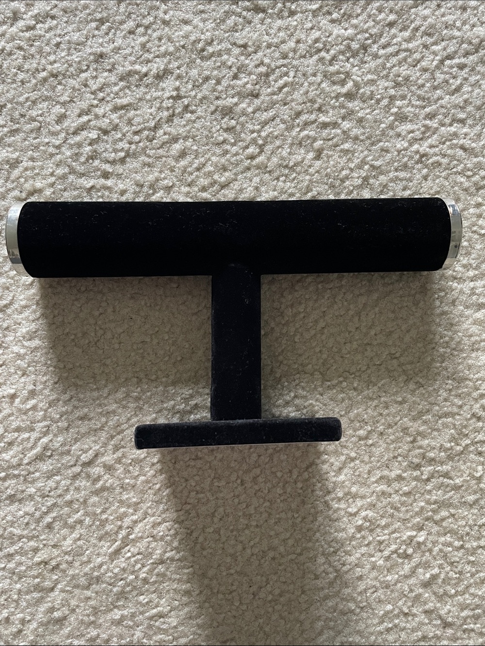 Black Velvet T-Bar Jewelry Display Stand - Picture 3 of 5
